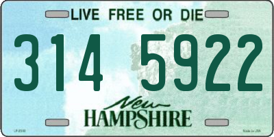 NH license plate 3145922
