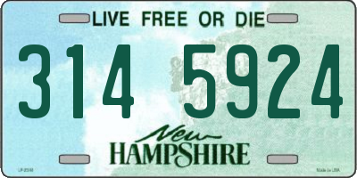 NH license plate 3145924