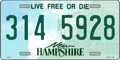 NH license plate 3145928