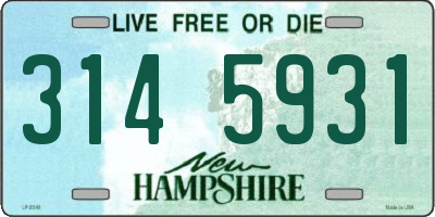 NH license plate 3145931