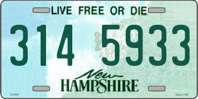 NH license plate 3145933