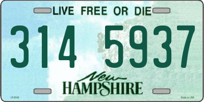 NH license plate 3145937