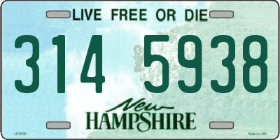 NH license plate 3145938