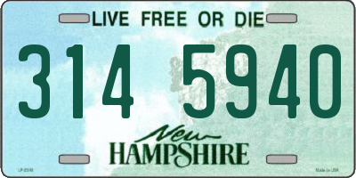 NH license plate 3145940