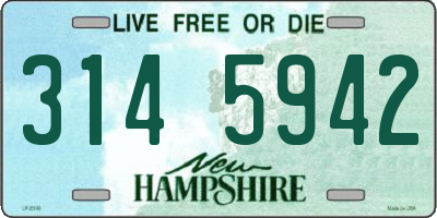 NH license plate 3145942