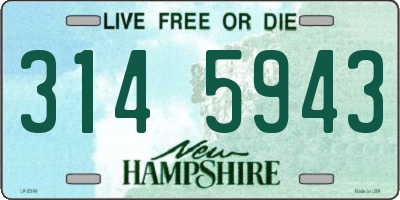 NH license plate 3145943