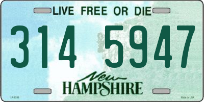NH license plate 3145947