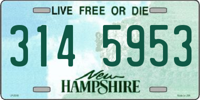 NH license plate 3145953