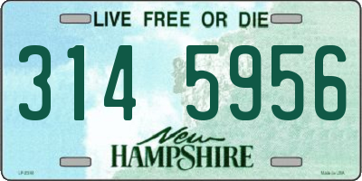 NH license plate 3145956