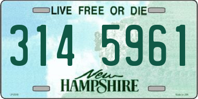 NH license plate 3145961