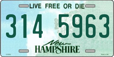 NH license plate 3145963