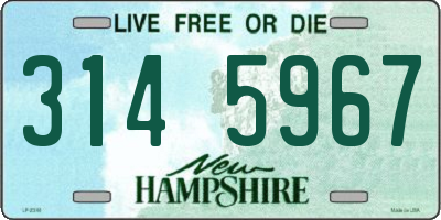 NH license plate 3145967