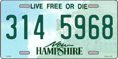 NH license plate 3145968