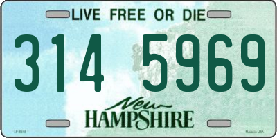 NH license plate 3145969