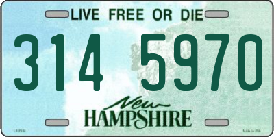 NH license plate 3145970