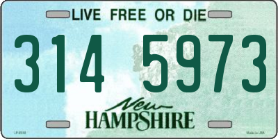 NH license plate 3145973