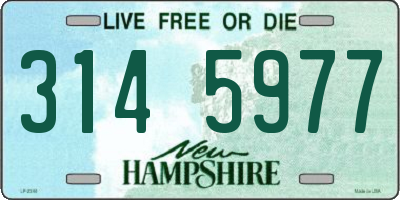 NH license plate 3145977