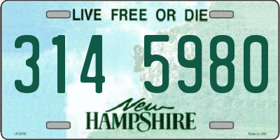 NH license plate 3145980