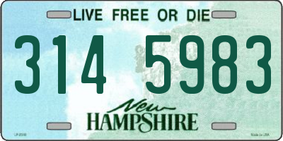 NH license plate 3145983