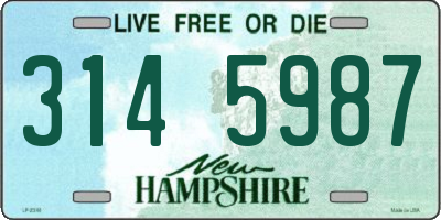 NH license plate 3145987