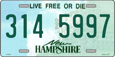 NH license plate 3145997