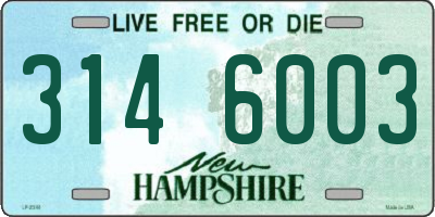 NH license plate 3146003