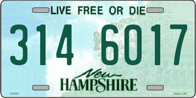 NH license plate 3146017