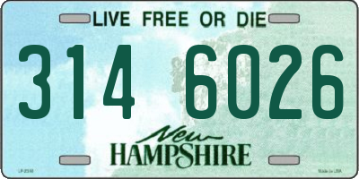 NH license plate 3146026
