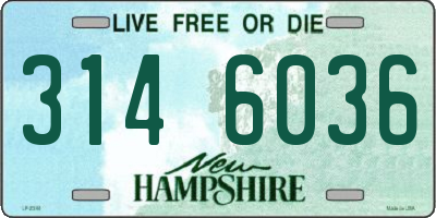 NH license plate 3146036