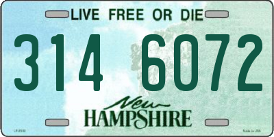 NH license plate 3146072