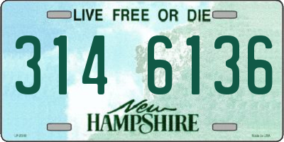 NH license plate 3146136