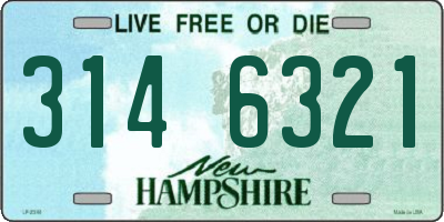 NH license plate 3146321