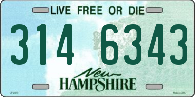 NH license plate 3146343