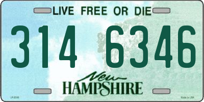 NH license plate 3146346