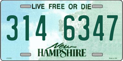 NH license plate 3146347