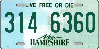 NH license plate 3146360