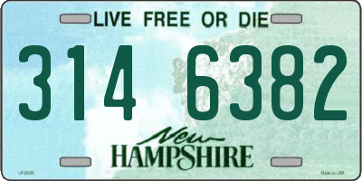NH license plate 3146382