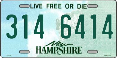 NH license plate 3146414