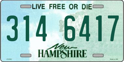 NH license plate 3146417