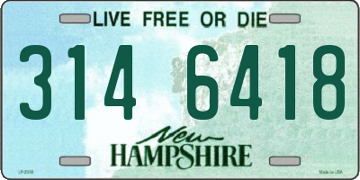 NH license plate 3146418