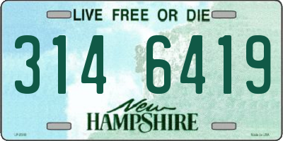 NH license plate 3146419
