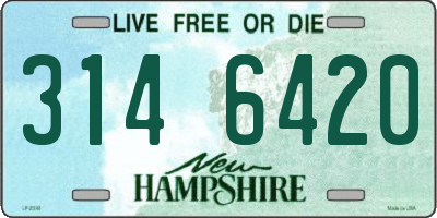 NH license plate 3146420
