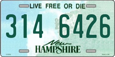 NH license plate 3146426