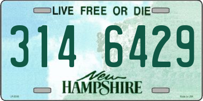 NH license plate 3146429