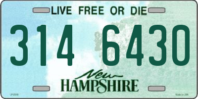 NH license plate 3146430
