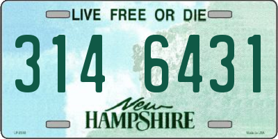 NH license plate 3146431