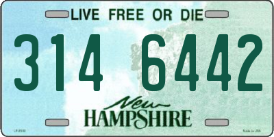 NH license plate 3146442