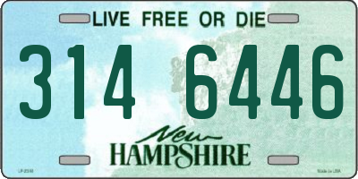 NH license plate 3146446