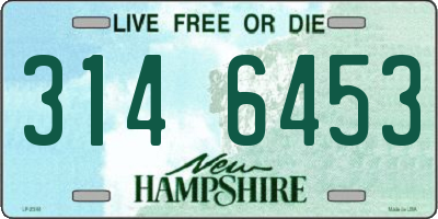 NH license plate 3146453