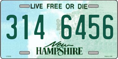NH license plate 3146456